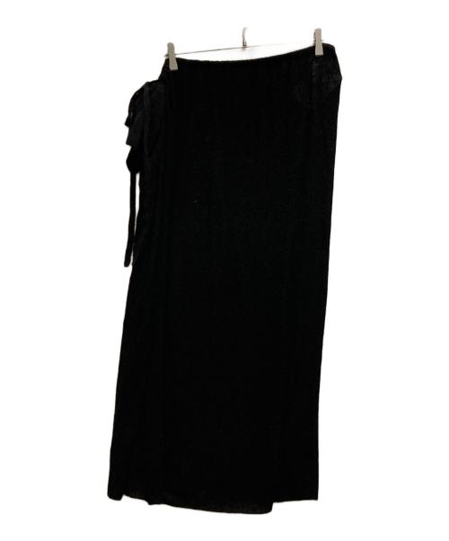 Y's（ワイズ）Y's (ワイズ) ウールレーヨンニットスカート ブラック サイズ:3の古着・服飾アイテム