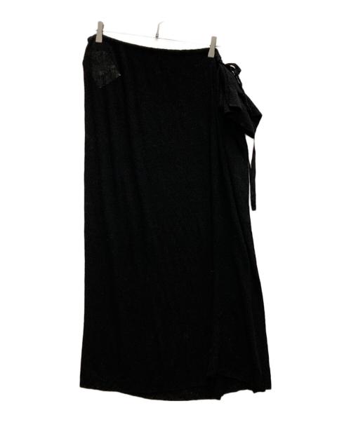 Y's（ワイズ）Y's (ワイズ) ウールレーヨンニットスカート ブラック サイズ:3の古着・服飾アイテム