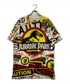 JURASSIC PARKジュラシック・パーク）の古着「90s jurassic park オールオーバープリントT」｜ホワイト