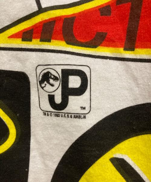 JURASSIC PARK（ジュラシック・パーク）JURASSIC PARK (ジュラシック・パーク) 90s jurassic park オールオーバープリントT ホワイト サイズ:Lの古着・服飾アイテム