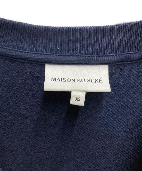 maison kitsune（メゾンキツネ）MAISON KITSUNE (メゾンキツネ) FOX CHAMPION REGULAR SWEATSHIRT ネイビー サイズ:XSの古着・服飾アイテム