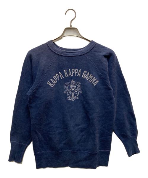 Hanes（ヘインズ）Hanes (ヘインズ) 60`Sラグランカレッジスウェット ネイビー サイズ:Mの古着・服飾アイテム