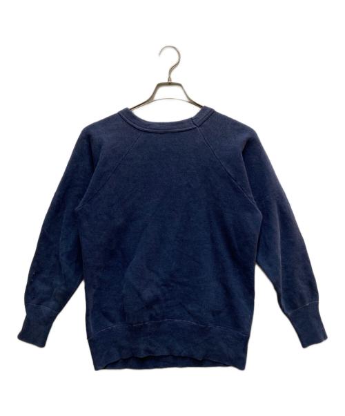 Hanes（ヘインズ）Hanes (ヘインズ) 60`Sラグランカレッジスウェット ネイビー サイズ:Mの古着・服飾アイテム