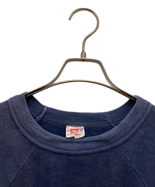 Hanes（ヘインズ）Hanes (ヘインズ) 60`Sラグランカレッジスウェット ネイビー サイズ:Mの古着・服飾アイテム