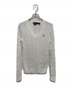 POLO RALPH LAURENポロ・ラルフローレン）の古着「コットンケーブルニット」｜ホワイト