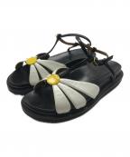 MARNIマルニ）の古着「フラワーサンダル」｜ブラック