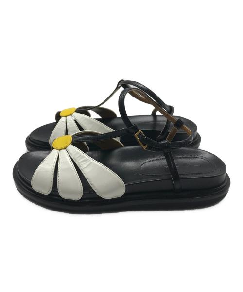 MARNI（マルニ）MARNI (マルニ) フラワーサンダル ブラック サイズ:35の古着・服飾アイテム