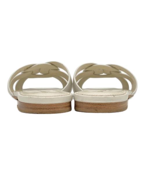 Saint Laurent Paris（サンローランパリ）Saint Laurent Paris (サンローランパリ) フラットサンダル ホワイト サイズ:36の古着・服飾アイテム