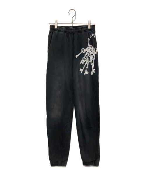 KEYES（キーズ）KEYES (キーズ) Senary Key Chain Stone Wash Sweat Pants ブラック サイズ:FREEの古着・服飾アイテム