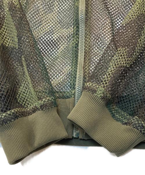 oddment（オッドメント）oddment (オッドメント) カモフラメッシュジップパーカー グリーン サイズ:Lの古着・服飾アイテム
