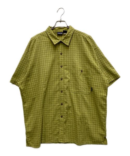 Patagonia（パタゴニア）Patagonia (パタゴニア) 90~00'S シアサッカーシャツ グリーン サイズ:XLの古着・服飾アイテム