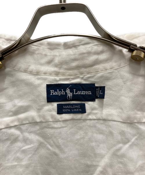 RALPH LAUREN（ラルフローレン）RALPH LAUREN (ラルフローレン) 90'S MARLOWEリネンシャツ ホワイト サイズ:Lの古着・服飾アイテム