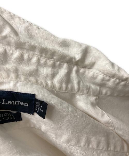 RALPH LAUREN（ラルフローレン）RALPH LAUREN (ラルフローレン) 90'S MARLOWEリネンシャツ ホワイト サイズ:Lの古着・服飾アイテム