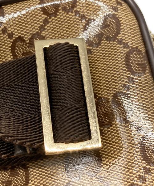 GUCCI（グッチ）GUCCI (グッチ) GGクリスタル ウエストポーチ ブラウンの古着・服飾アイテム