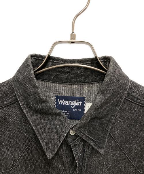 Wrangler（ラングラー）Wrangler (ラングラー) 80`Sデニムウエスタンシャツ ブラック サイズ:36の古着・服飾アイテム