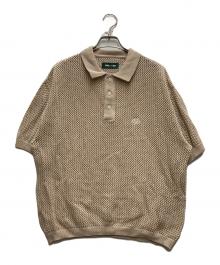 WIND AND SEA（ウィンダンシー）の古着「MESH KNIT POLO」｜ベージュ