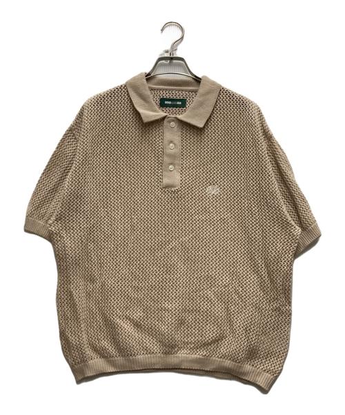 WIND AND SEA（ウィンダンシー）WIND AND SEA (ウィンダンシー) MESH KNIT POLO ベージュ サイズ:Mの古着・服飾アイテム