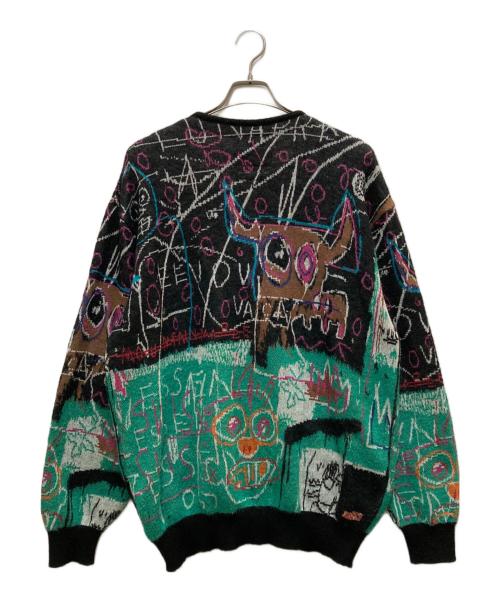 WACKO MARIA（ワコマリア）WACKO MARIA (ワコマリア) JEAN-MICHEL BASQUIAT (ジャン ミシェル バスキア) バスキアコラボモヘアカーディガン グリーン サイズ:Mの古着・服飾アイテム