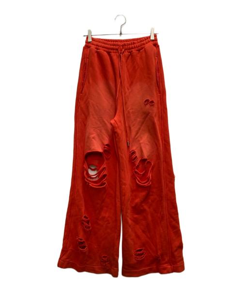 MAISON SPECIAL（メゾンスペシャル）MAISON SPECIAL (メゾンスペシャル) Sweat Distressed Wide Pants オレンジ サイズ:38の古着・服飾アイテム