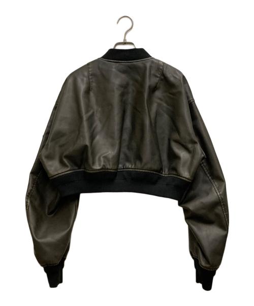 SLY（スライ）SLY (スライ) VINTAGE F/LEATHER CROP ブラウン サイズ:1の古着・服飾アイテム