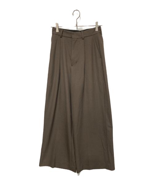 VEQUM（ベクム）VEQUM (ベクム) WIDE SLACKS ブラウン サイズ:Ｓの古着・服飾アイテム