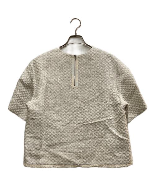 DRAWER（ドゥロワー）DRAWER (ドゥロワー) M.SUMMER3 フリンジブラウス ホワイト サイズ:36の古着・服飾アイテム