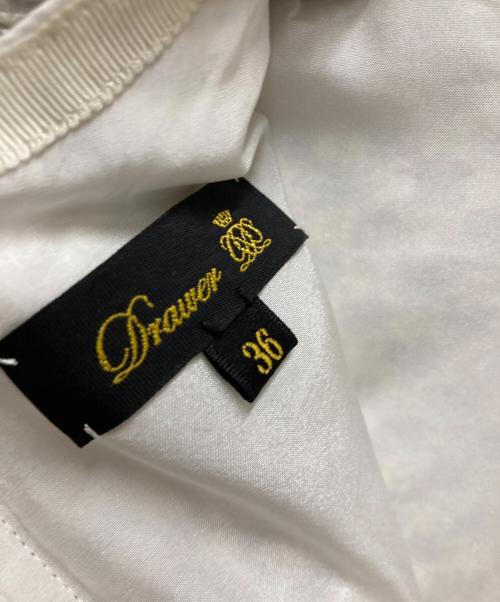 DRAWER（ドゥロワー）DRAWER (ドゥロワー) M.SUMMER3 フリンジブラウス ホワイト サイズ:36の古着・服飾アイテム