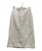 DRAWERドゥロワー）の古着「SPRING バスケットツイードスカート」｜ホワイト