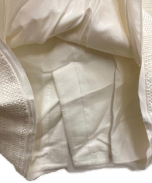 DRAWER（ドゥロワー）Drawer (ドゥロワー) SPRING バスケットツイードスカート ホワイト サイズ:36の古着・服飾アイテム