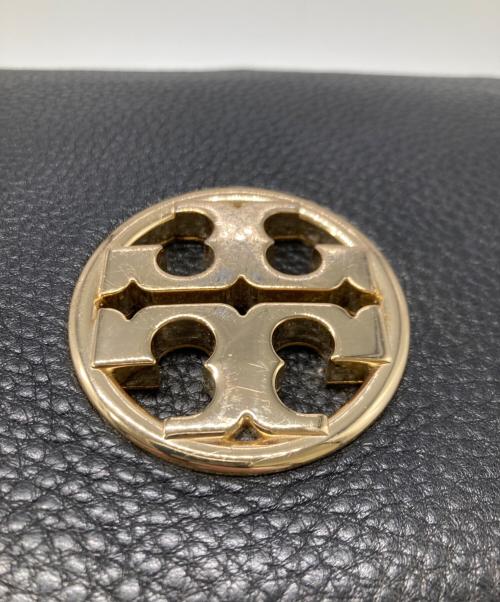 TORY BURCH（トリーバーチ）TORY BURCH (トリーバーチ) レザーフラップショルダーバッグ ブラックの古着・服飾アイテム