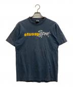 stussyステューシー）の古着「90'sロゴTシャツ」｜ネイビー