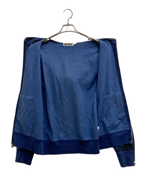 A BATHING APE（ア ベイシング エイプ）A BATHING APE (ア ベイシング エイプ) CAMO SHARK FULL ZIP HOODIE PONR ブルー サイズ:Sの古着・服飾アイテム