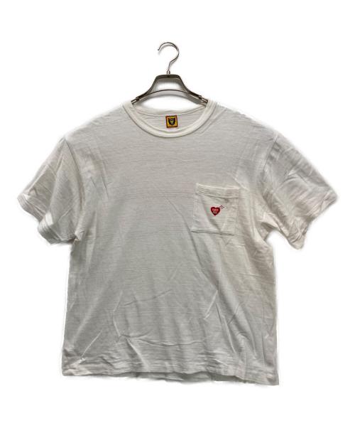 HUMAN MADE（ヒューマンメイド）HUMAN MADE (ヒューマンメイド) ポケットハートロゴTシャツ ホワイト サイズ:不明の古着・服飾アイテム