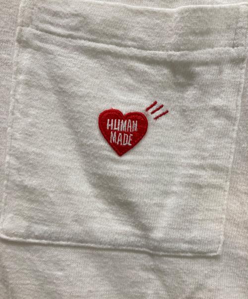 HUMAN MADE（ヒューマンメイド）HUMAN MADE (ヒューマンメイド) ポケットハートロゴTシャツ ホワイト サイズ:不明の古着・服飾アイテム