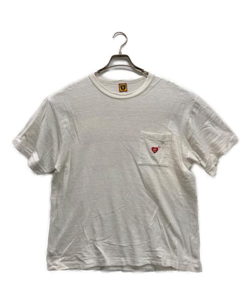 HUMAN MADE（ヒューマンメイド）HUMAN MADE (ヒューマンメイド) ポケットハートロゴTシャツ ホワイト サイズ:不明の古着・服飾アイテム