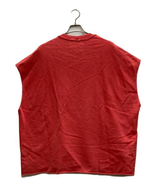 CAMIEL FORTGENS（カミエルフォートヘンス）CAMIEL FORTGENS (カミエルフォートヘンス) SLLEVELESS SWEATER レッド サイズ:Mの古着・服飾アイテム
