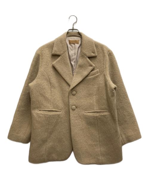 Ameri（アメリ）AMERI (アメリ) UND 2WAY MOHAIR SHAGGY BIG JACKET ベージュ サイズ:FREEの古着・服飾アイテム
