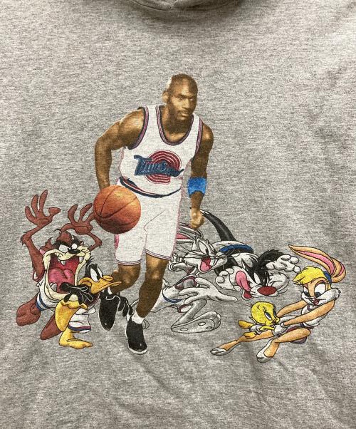 WARNER BROS（ワーナーブラザース）Warner Bros (ワーナーブラザース) 90's ジョーダン×ルーニーチューンズフーディー グレー サイズ:Lの古着・服飾アイテム