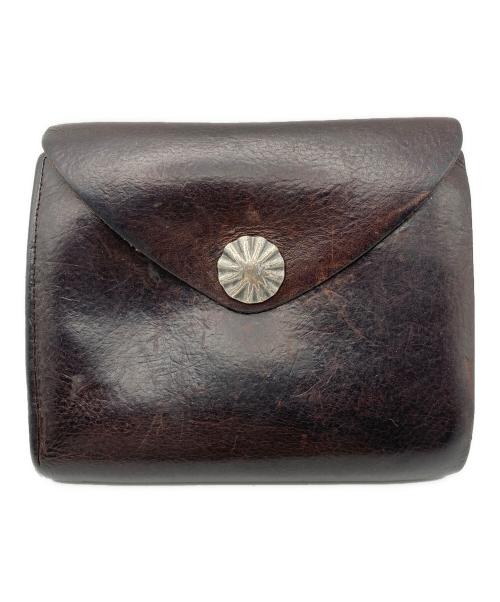 RRL（ダブルアールエル）RRL (ダブルアールエル) レザー エンベロープ ウォレット ブラウンの古着・服飾アイテム