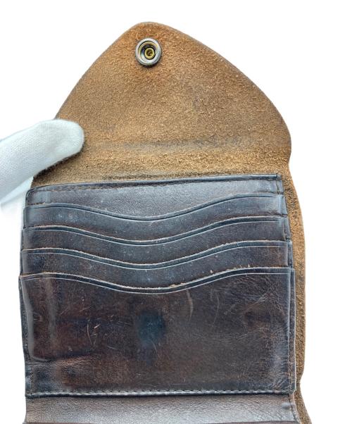 RRL（ダブルアールエル）RRL (ダブルアールエル) レザー エンベロープ ウォレット ブラウンの古着・服飾アイテム