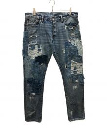 POLO RALPH LAUREN（ポロ・ラルフローレン）の古着「再構築デニムパンツ」｜インディゴ