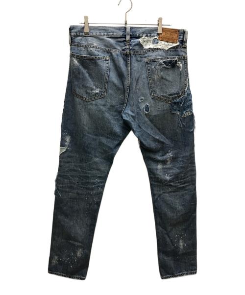 POLO RALPH LAUREN（ポロ・ラルフローレン）POLO RALPH LAUREN (ポロ・ラルフローレン) 再構築デニムパンツ インディゴ サイズ:86cm (W34)の古着・服飾アイテム