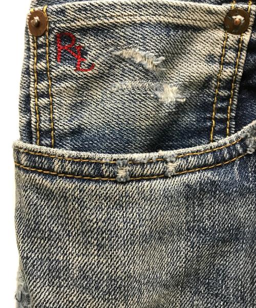 POLO RALPH LAUREN（ポロ・ラルフローレン）POLO RALPH LAUREN (ポロ・ラルフローレン) 再構築デニムパンツ インディゴ サイズ:86cm (W34)の古着・服飾アイテム