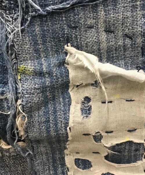 POLO RALPH LAUREN（ポロ・ラルフローレン）POLO RALPH LAUREN (ポロ・ラルフローレン) 再構築デニムパンツ インディゴ サイズ:86cm (W34)の古着・服飾アイテム