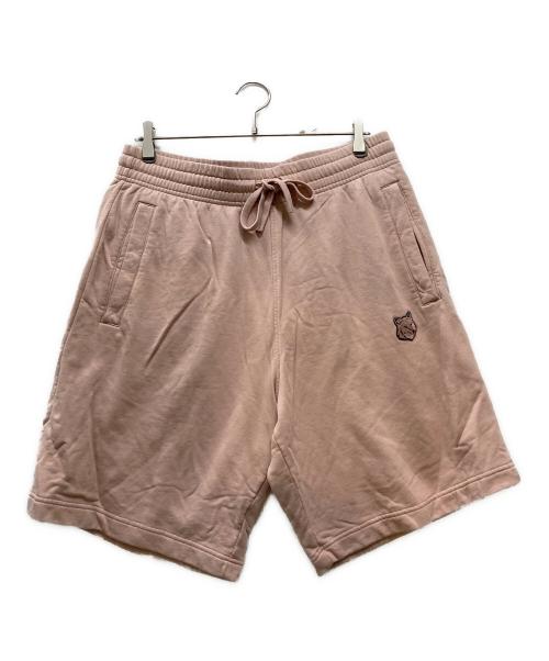 maison kitsune（メゾンキツネ）maison kitsune (メゾンキツネ) BOLD FOX HEAD PATCH OVERSIZE JOG SHORTS ピンク サイズ:Lの古着・服飾アイテム