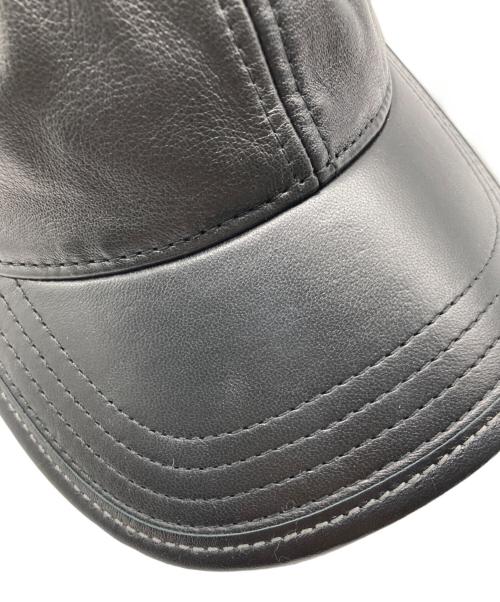 COACH（コーチ）COACH (コーチ) レザーベースボールキャップ ブラックの古着・服飾アイテム