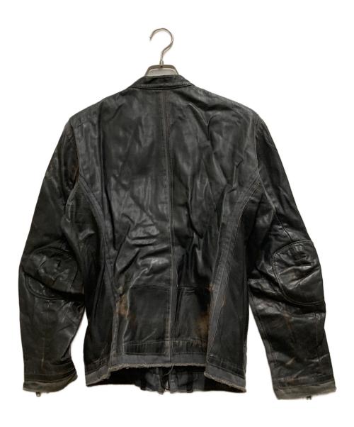 DIESEL（ディーゼル）DIESEL (ディーゼル) ラムレザーライダースジャケット ブラック サイズ:Ⅿの古着・服飾アイテム