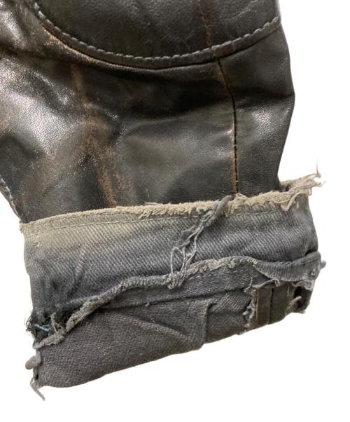 DIESEL（ディーゼル）DIESEL (ディーゼル) ラムレザーライダースジャケット ブラック サイズ:Ⅿの古着・服飾アイテム