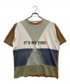 VALENTINOヴァレンティノ）の古着「“It's my time” cotton t-shirt」｜グリーン