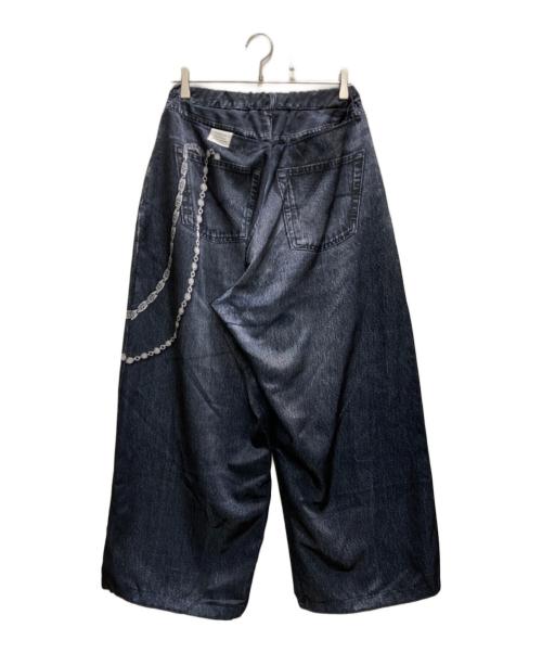 TALKING ABOUT THE ABSTRACTION（トーキング アバウト ジ アブストラクション）TALKING ABOUT THE ABSTRACTION (トーキング アバウト ジ アブストラクション) 転写デニムパンツ インディゴ サイズ:Mの古着・服飾アイテム